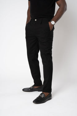 BLACK PANTS PUNTO MILANO CASUAL SLIM FIT