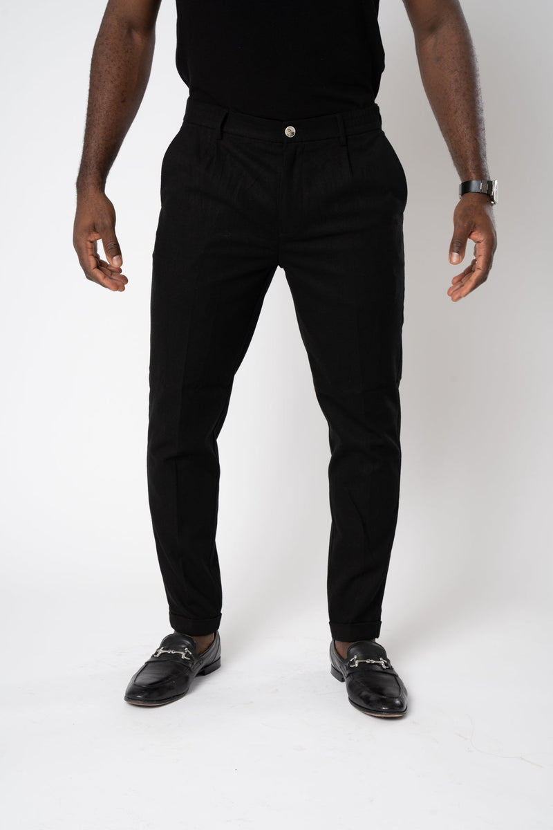 BLACK PANTS PUNTO MILANO CASUAL SLIM FIT