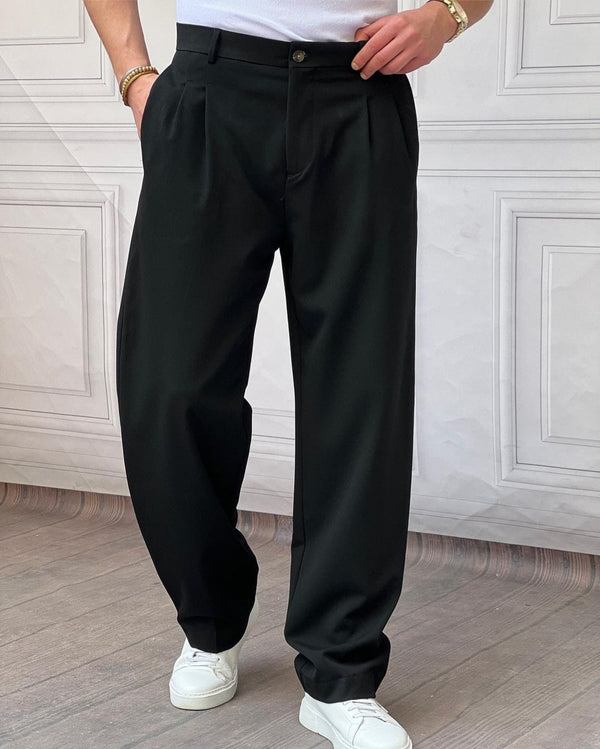 PANTALONE IN COTONE OVERSIZE BLACK L STUDIO